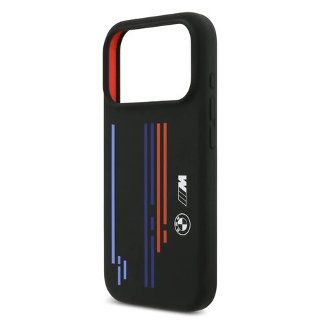 BMW BMW iPhone 17 Pro Max Back cover coque - MagSafe - Liquid Silicone Case With Printed Multi-Tricolor - Noir BMW BMW iPhone 17 Pro Max Back cover coque - MagSafe - Liquid Silicone Case With Printed Multi-Tricolor - Noir