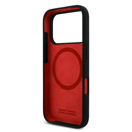 BMW BMW iPhone 17 Pro Max/iPhone 18 Pro Max Coque arrière MagSafe Silicone liquide imprimé tricolore - Noir