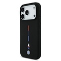 BMW BMW iPhone 17 Pro Max/iPhone 18 Pro Max Coque arrière MagSafe Silicone liquide imprimé tricolore - Noir