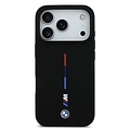BMW BMW iPhone 17 Pro Max/iPhone 18 Pro Max Handyhülle MagSafe Flüssigsilikon Trikolore-Aufdruck - Schwarz