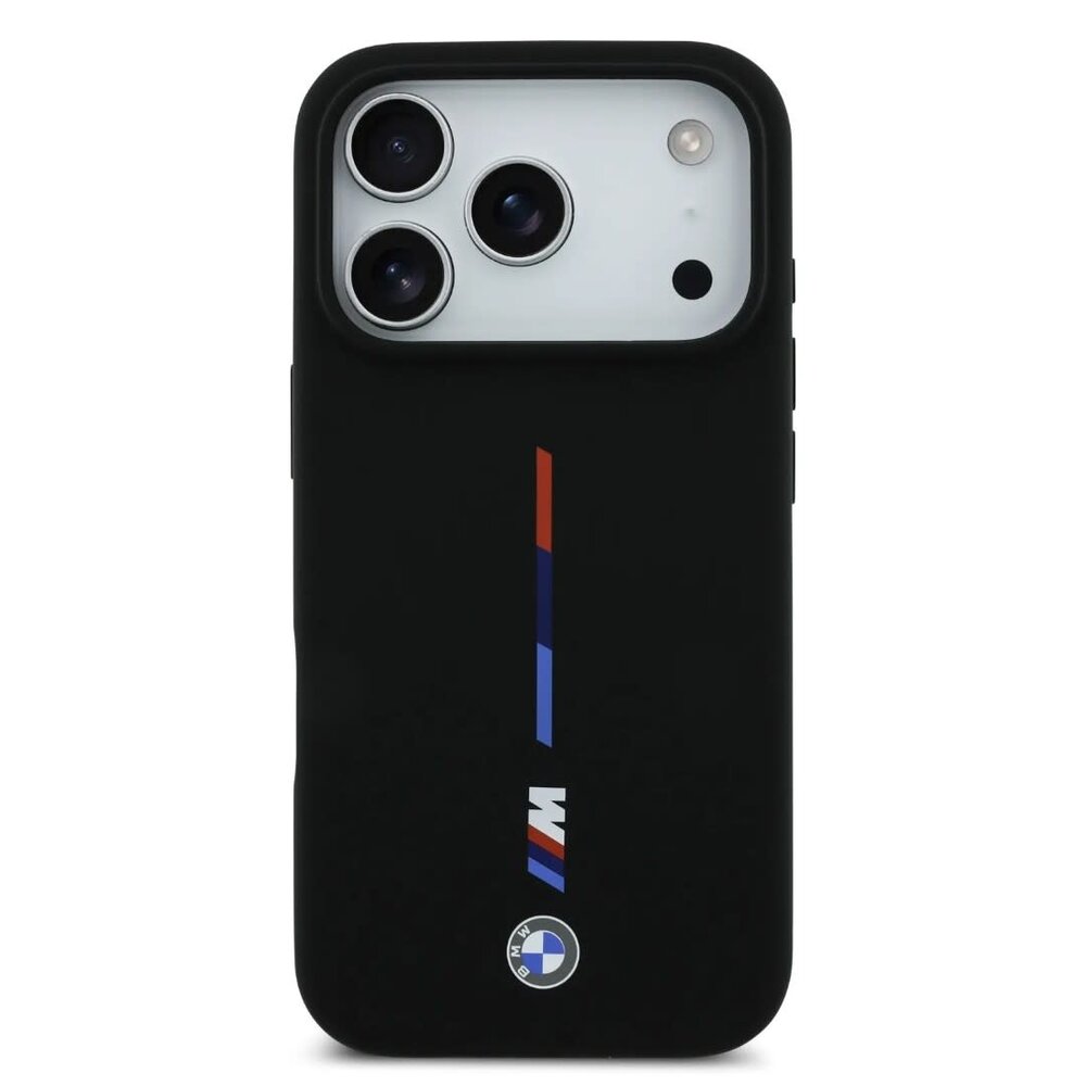 BMW BMW iPhone 17 Pro Max Back cover coque - MagSafe - Liquid Silicone Case With Printed Tricolor - Noir BMW BMW iPhone 17 Pro Max Back cover coque - MagSafe - Liquid Silicone Case With Printed Tricolor - Noir
