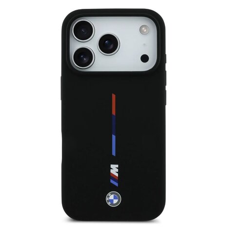 BMW BMW iPhone 17 Pro Max Back cover coque - MagSafe - Liquid Silicone Case With Printed Tricolor - Noir BMW BMW iPhone 17 Pro Max Back cover coque - MagSafe - Liquid Silicone Case With Printed Tricolor - Noir