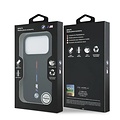 BMW BMW iPhone 17 Pro Max/iPhone 18 Pro Max Coque arrière MagSafe Silicone liquide imprimé tricolore - Noir