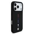 BMW BMW iPhone 17 Pro Max/iPhone 18 Pro Max Coque arrière MagSafe Silicone liquide imprimé tricolore - Noir