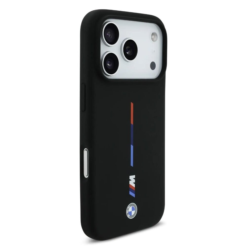 BMW BMW iPhone 17 Pro Max Back cover coque - MagSafe - Liquid Silicone Case With Printed Tricolor - Noir BMW BMW iPhone 17 Pro Max Back cover coque - MagSafe - Liquid Silicone Case With Printed Tricolor - Noir
