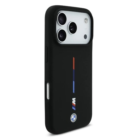 BMW BMW iPhone 17 Pro Max Back cover coque - MagSafe - Liquid Silicone Case With Printed Tricolor - Noir BMW BMW iPhone 17 Pro Max Back cover coque - MagSafe - Liquid Silicone Case With Printed Tricolor - Noir