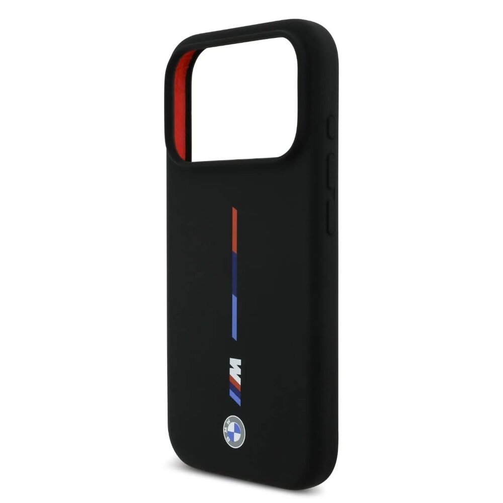 BMW BMW iPhone 17 Pro Max Back cover coque - MagSafe - Liquid Silicone Case With Printed Tricolor - Noir BMW BMW iPhone 17 Pro Max Back cover coque - MagSafe - Liquid Silicone Case With Printed Tricolor - Noir