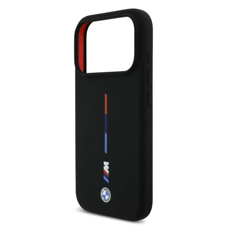 BMW BMW iPhone 17 Pro Max Back cover coque - MagSafe - Liquid Silicone Case With Printed Tricolor - Noir BMW BMW iPhone 17 Pro Max Back cover coque - MagSafe - Liquid Silicone Case With Printed Tricolor - Noir