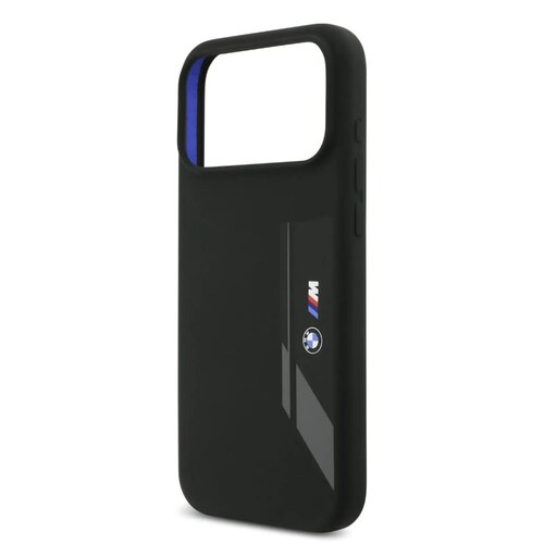 BMW BMW iPhone 17 Pro Max/iPhone 18 Pro Max Handyhülle MagSafe Flüssigsilikon vertikales Logo - Schwarz