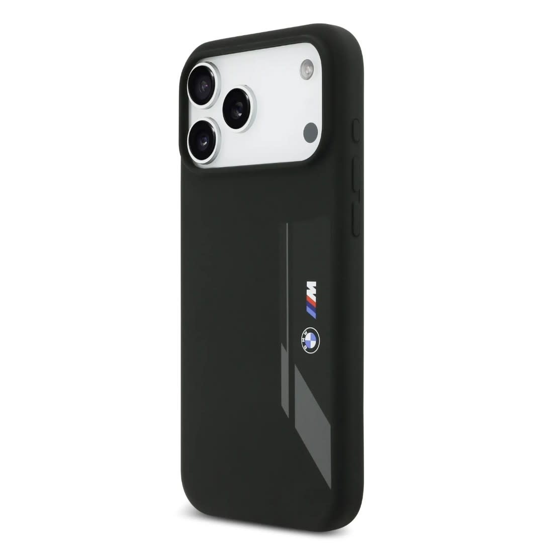 BMW BMW iPhone 17 Pro Max Backcover hoesje - MagSafe - Liquid Silicone Case With Vertical Logo - Zwart, foto 2 van 6