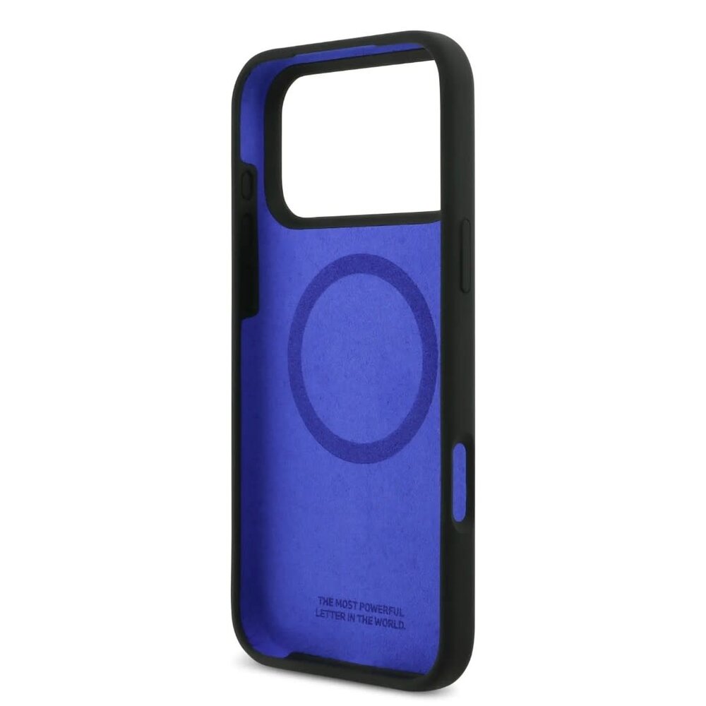 BMW BMW iPhone 17 Pro Max Back-Cover hul - MagSafe - Liquid Silicone Case With Vertical Logo - Schwarz