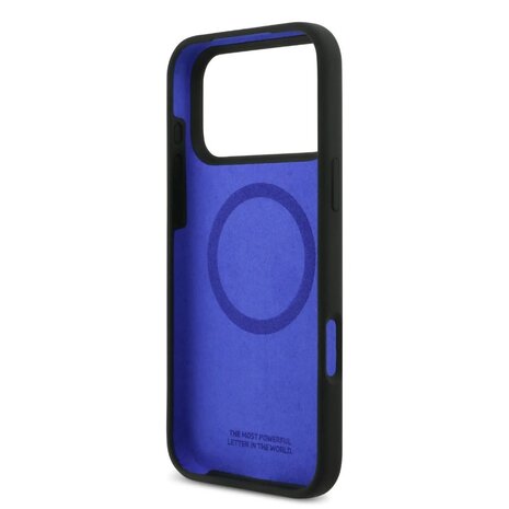 BMW BMW iPhone 17 Pro Max Back-Cover hul - MagSafe - Liquid Silicone Case With Vertical Logo - Schwarz