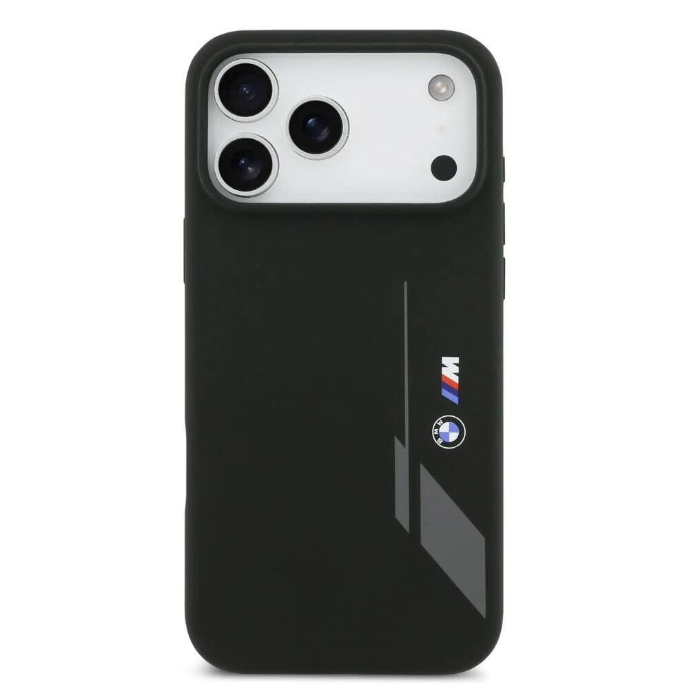 BMW BMW iPhone 17 Pro Max Back-Cover hul - MagSafe - Liquid Silicone Case With Vertical Logo - Schwarz