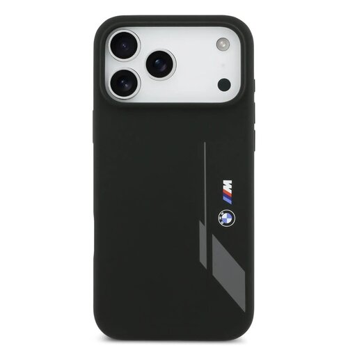 BMW BMW iPhone 17 Pro Max/iPhone 18 Pro Max Handyhülle MagSafe Flüssigsilikon vertikales Logo - Schwarz