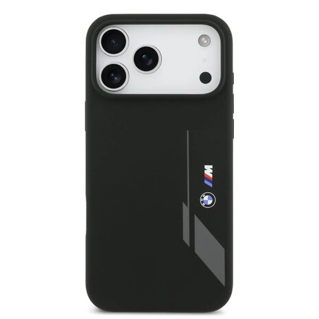 BMW BMW iPhone 17 Pro Max Back-Cover hul - MagSafe - Liquid Silicone Case With Vertical Logo - Schwarz