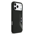 BMW BMW iPhone 17 Pro Max/iPhone 18 Pro Max Coque arrière MagSafe Silicone liquide logo vertical - Noir