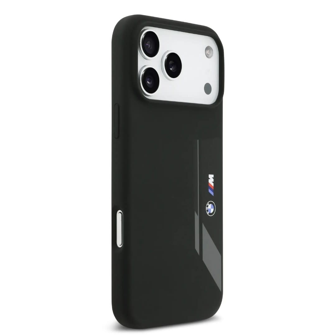 BMW BMW iPhone 17 Pro Max Backcover hoesje - MagSafe - Liquid Silicone Case With Vertical Logo - Zwart, foto 4 van 6