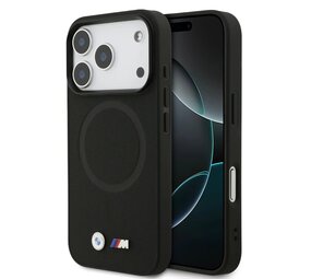 BMW BMW iPhone 17 Pro Back-Cover hul - MagSafe - Full Wrapped Leather Case With Metal Logos - Schwarz BMW BMW iPhone 17 Pro Back-Cover hul - MagSafe - Full Wrapped Leather Case With Metal Logos - Schwarz