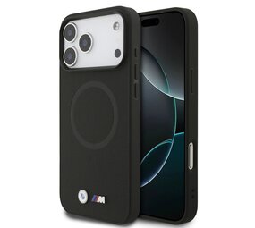 BMW BMW iPhone 17 Pro Max Back cover coque - MagSafe - Full Wrapped Leather Case With Metal Logos - Noir BMW BMW iPhone 17 Pro Max Back cover coque - MagSafe - Full Wrapped Leather Case With Metal Logos - Noir