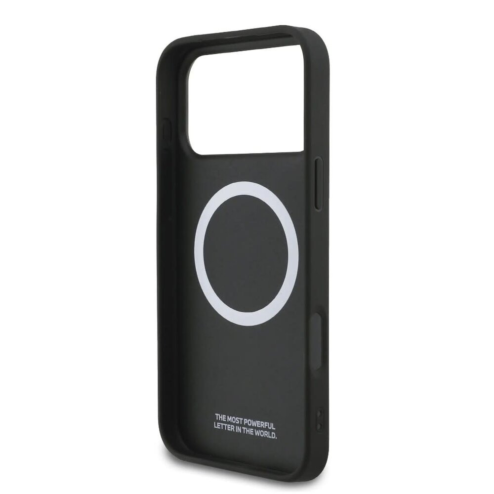 BMW BMW iPhone 17 Pro Max Back-Cover hul - MagSafe - Full Wrapped Leather Case With Metal Logos - Schwarz BMW BMW iPhone 17 Pro Max Back-Cover hul - MagSafe - Full Wrapped Leather Case With Metal Logos - Schwarz