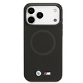 BMW BMW iPhone 17 Pro Max/iPhone 18 Pro Max Handyhülle MagSafe Vollständig mit Leder bezogen Metalllogos - Schwarz