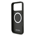 BMW BMW iPhone 17 Pro Max/iPhone 18 Pro Max Coque arrière MagSafe Revêtement intégral en cuir logos métalliques - Gris
