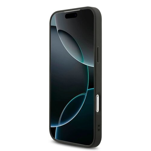 BMW BMW iPhone 17 Pro Max/iPhone 18 Pro Max Coque arrière MagSafe Revêtement intégral en cuir logos métalliques - Gris