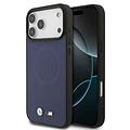 BMW BMW iPhone 17 Pro Max/iPhone 18 Pro Max Handyhülle MagSafe Vollständig mit Leder bezogen Metalllogos - Marineblau