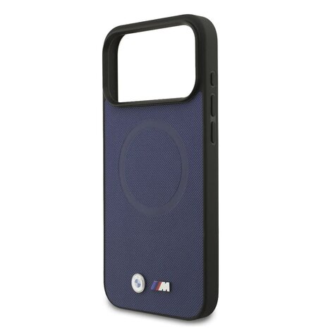 BMW BMW iPhone 17 Pro Max Back cover case - MagSafe - Full Wrapped Leather Case With Metal Logos - Navy BMW BMW iPhone 17 Pro Max Back cover case - MagSafe - Full Wrapped Leather Case With Metal Logos - Navy