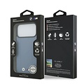 BMW BMW iPhone 17 Pro Max/iPhone 18 Pro Max Handyhülle MagSafe Gestepptes Leder Metalllogo - Blau