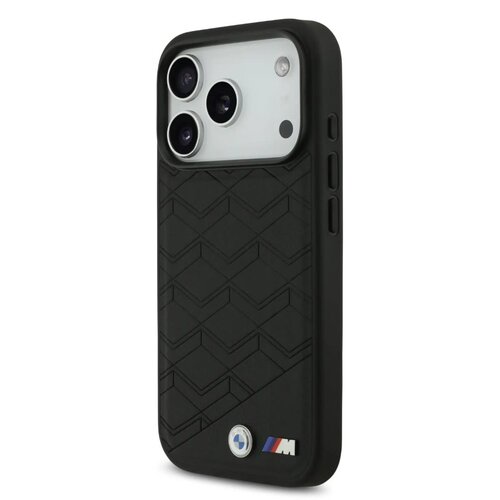 BMW BMW iPhone 17 Pro/iPhone 18 Pro Handyhülle MagSafe Leder mit Sitzdesign Metalllogos - Schwarz