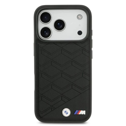 BMW BMW iPhone 17 Pro/iPhone 18 Pro Handyhülle MagSafe Leder mit Sitzdesign Metalllogos - Schwarz