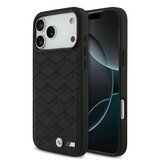 BMW BMW iPhone 17 Pro Max Back cover coque - MagSafe - Seat Shaped Leather Case With Metal Logos - Noir BMW BMW iPhone 17 Pro Max Back cover coque - MagSafe - Seat Shaped Leather Case With Metal Logos - Noir