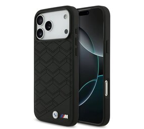 BMW BMW iPhone 17 Pro Max Back-Cover hul - MagSafe - Seat Shaped Leather Case With Metal Logos - Schwarz BMW BMW iPhone 17 Pro Max Back-Cover hul - MagSafe - Seat Shaped Leather Case With Metal Logos - Schwarz