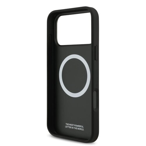 BMW BMW iPhone 17 Pro Max/iPhone 18 Pro Max Handyhülle MagSafe Leder mit Sitzdesign Metalllogos - Schwarz