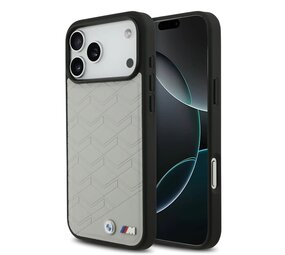 BMW BMW iPhone 17 Pro Max Back cover coque - MagSafe - Seat Shaped Leather Case With Metal Logos - Gris BMW BMW iPhone 17 Pro Max Back cover coque - MagSafe - Seat Shaped Leather Case With Metal Logos - Gris