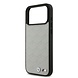 BMW BMW iPhone 17 Pro Max Back cover coque - MagSafe - Seat Shaped Leather Case With Metal Logos - Gris BMW BMW iPhone 17 Pro Max Back cover coque - MagSafe - Seat Shaped Leather Case With Metal Logos - Gris