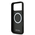 BMW BMW iPhone 17 Pro Max/iPhone 18 Pro Max Handyhülle MagSafe Leder mit Sitzdesign Metalllogos - Grau