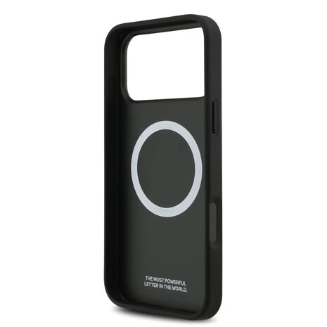 BMW BMW iPhone 17 Pro Max Back cover coque - MagSafe - Seat Shaped Leather Case With Metal Logos - Gris BMW BMW iPhone 17 Pro Max Back cover coque - MagSafe - Seat Shaped Leather Case With Metal Logos - Gris