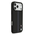 BMW BMW iPhone 17 Pro Max/iPhone 18 Pro Max Handyhülle PU-Kunstleder perforierte blaue Streifen Metalllogos - Schwarz