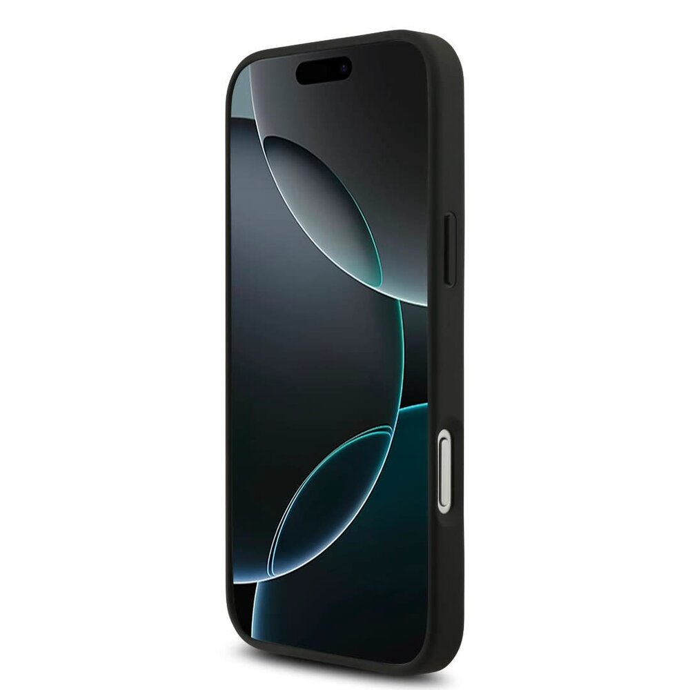 BMW BMW iPhone 17 Pro Max Back cover coque - PU Leather Case With Perforated Blue Stripes & Metal Logos - Noir BMW BMW iPhone 17 Pro Max Back cover coque - PU Leather Case With Perforated Blue Stripes & Metal Logos - Noir