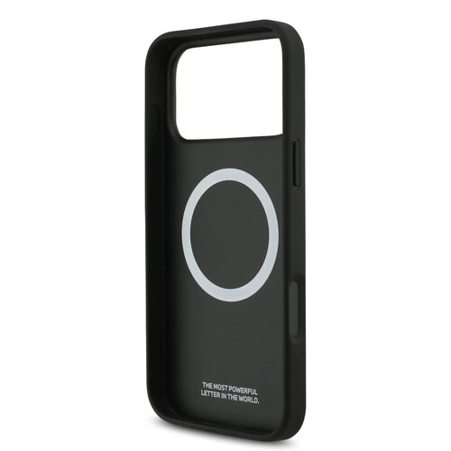 BMW BMW iPhone 17 Pro Max/iPhone 18 Pro Max Coque arrière Similicuir PU et carbone surpiqûre rouge - Noir