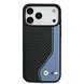 BMW BMW iPhone 17 Pro Max Back-Cover hul - PU Leather & Carbon Case With Blue Line Stitch - Schwarz BMW BMW iPhone 17 Pro Max Back-Cover hul - PU Leather & Carbon Case With Blue Line Stitch - Schwarz