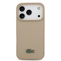 Lacoste Lacoste iPhone 17 Pro/iPhone 18 Pro Handyhülle MagSafe Ikonisches Petit-Piqué-Logo - Taupe