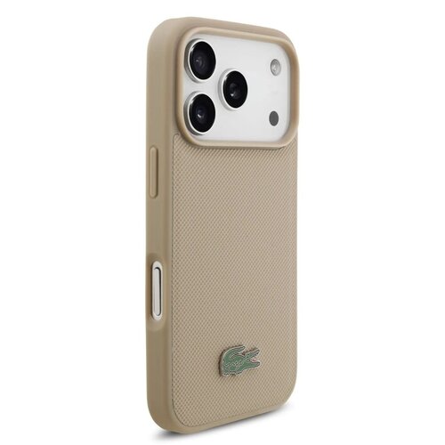 Lacoste Lacoste iPhone 17 Pro Back cover coque - MagSafe - Iconic Petit Pique Logo - Taupe