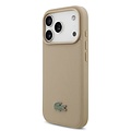Lacoste Lacoste iPhone 17 Pro/iPhone 18 Pro Back Cover MagSafe Iconic Petit Piqué Logo - Taupe