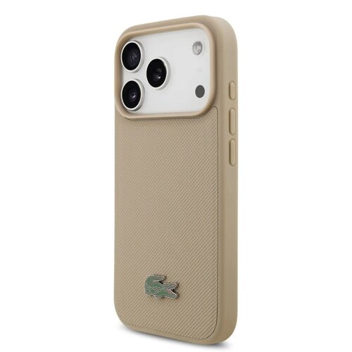Lacoste Lacoste iPhone 17 Pro Back cover coque - MagSafe - Iconic Petit Pique Logo - Taupe