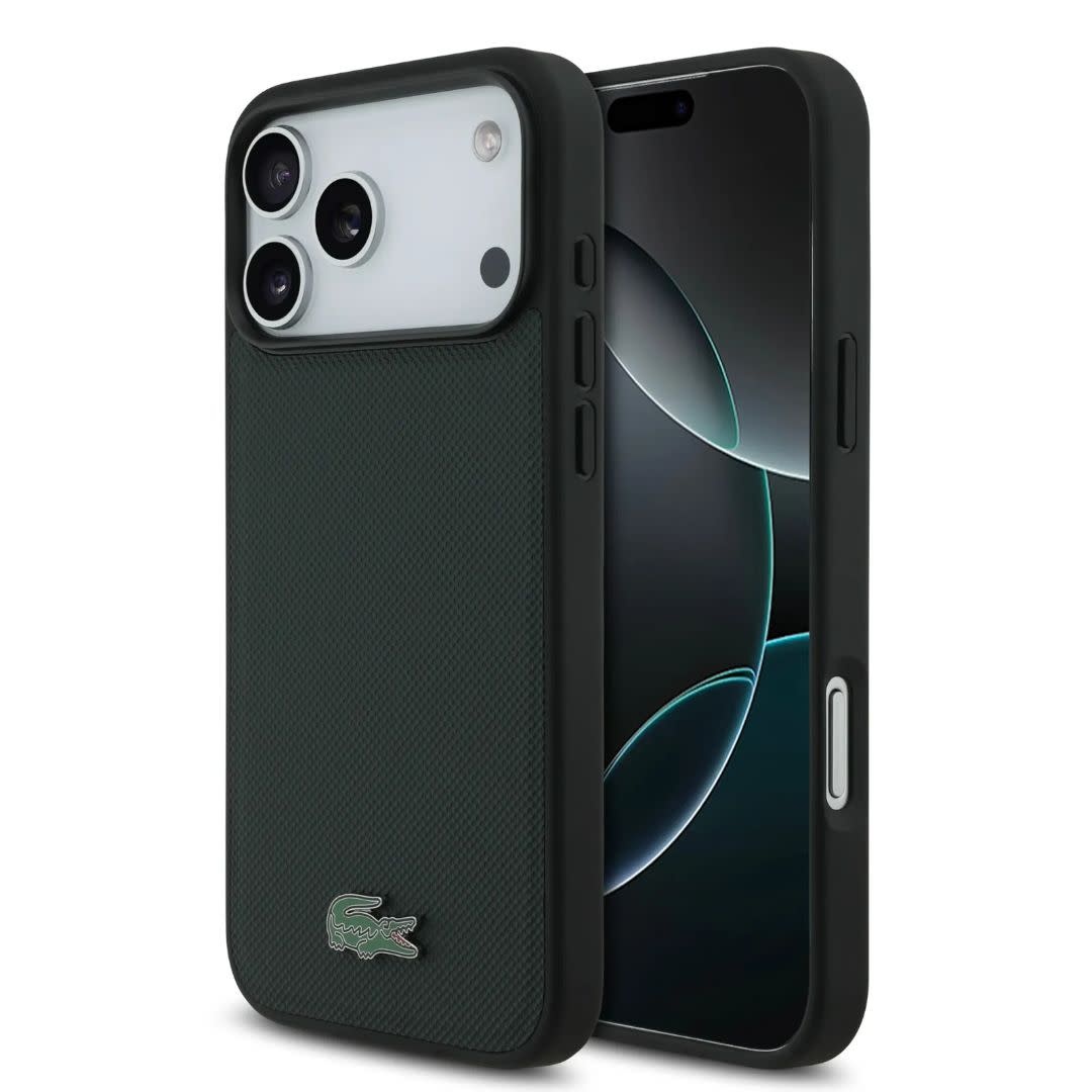Lacoste Lacoste iPhone 17 Pro Backcover hoesje - MagSafe - Iconic Petit Pique Logo - Groen
