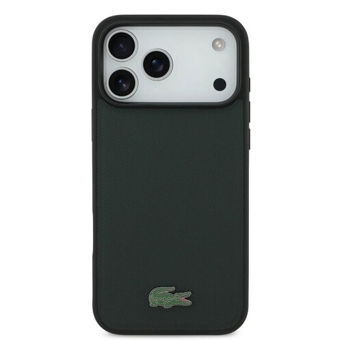 Lacoste Lacoste iPhone 17 Pro/iPhone 18 Pro Coque arrière MagSafe Logo Petit Piqué iconique - Vert