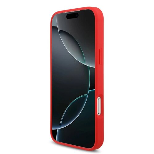Lacoste Lacoste iPhone 17 Pro/iPhone 18 Pro Coque arrière MagSafe Logo Petit Piqué iconique - Rouge